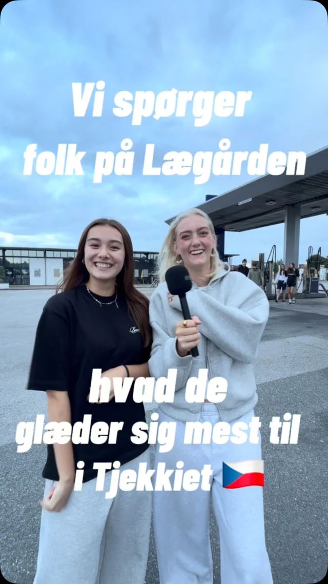 Så har vi sat kursen mod Tjekkiet😍 Men hvad glæder eleverne sig egentligt mest til? 😁😁